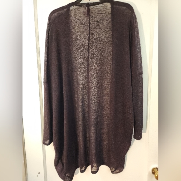 H & M Divided Women's Black/Purple Open-Front Sweater Size Med - Picture 4 of 4